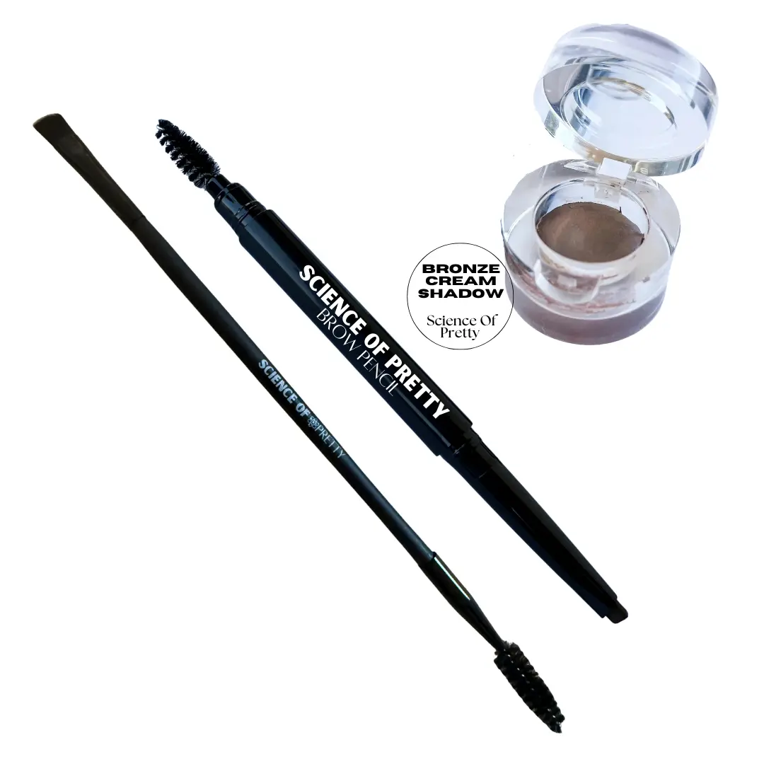 Smokey Eye Bundle | Science of Pretty | Brow Pencil, Bronze Cream Shadow, Eye Brush Makeup