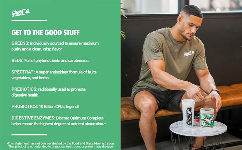 GHOST Greens Powder - 30 Servings - 19 Superfood Greens & Reds Powder, Fruits, Vegetables, Spirulina, & Chlorella, Prebiotics, 10 Billion CFU Probiotic & Digestive Enzymes - Gluten-Free GHOST Greens Powder - 30 Servings - 19 Superfood Greens & Reds Powder, Fruits, Vegetables, Spirulina, & Chlorella, Prebiotics, 10 Billion CFU Probiotic & Digestive Enzymes - Gluten-Free