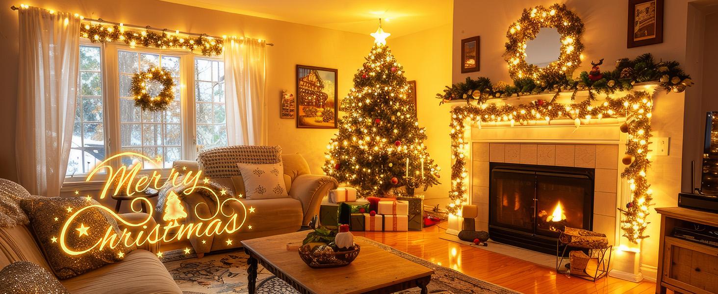 Minetom Fairy Lights Battery Operated with Remote, 33Ft 100 LED Waterproof String Lights Indoor Outdoor, Starry Twinkle Light for Christmas Home Bedroom Wedding DIY Centerpiece Decor