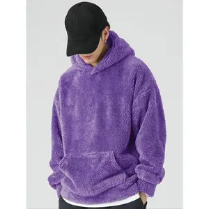 New Fall Winter Plush Hooded Sweatshirt, Soft Thick Fabric, Windproof Skin-Friendly Warm Pullover Jacket, Couple Casual Wear