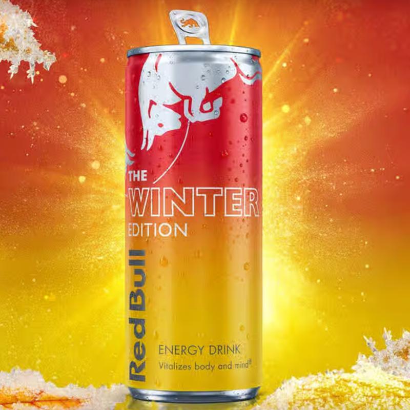 Red Bull Winter Edition Fuji Apple & Ginger  Energy Drink 12 fl oz - Choose Your Pack 1-24 CANS regular and Sugar-Free Caffeine B-Vitamins Electrolytes