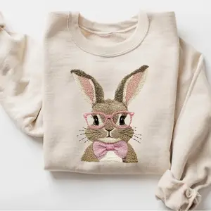 Easter Bunny Sweatshirt, Easter Sweatshirt, Easter Bunny Coquette Sweatshirt, Easter Shirts for Women Easter Bunny, Bubble Gum Bunny Sweatshirt - LORA ATCHER