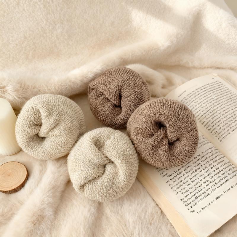 5/10/15/20 Pairs Women's Solid Mid-calf Socks, Casual Soft Comfy Minimalist Warm Socks for Fall & Winter Women's Socks for Daily Wear