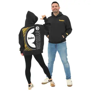 Zubaz NFL   90s Drop Shoulder Hoodie -MVP, PITTSBURGH STEELERS