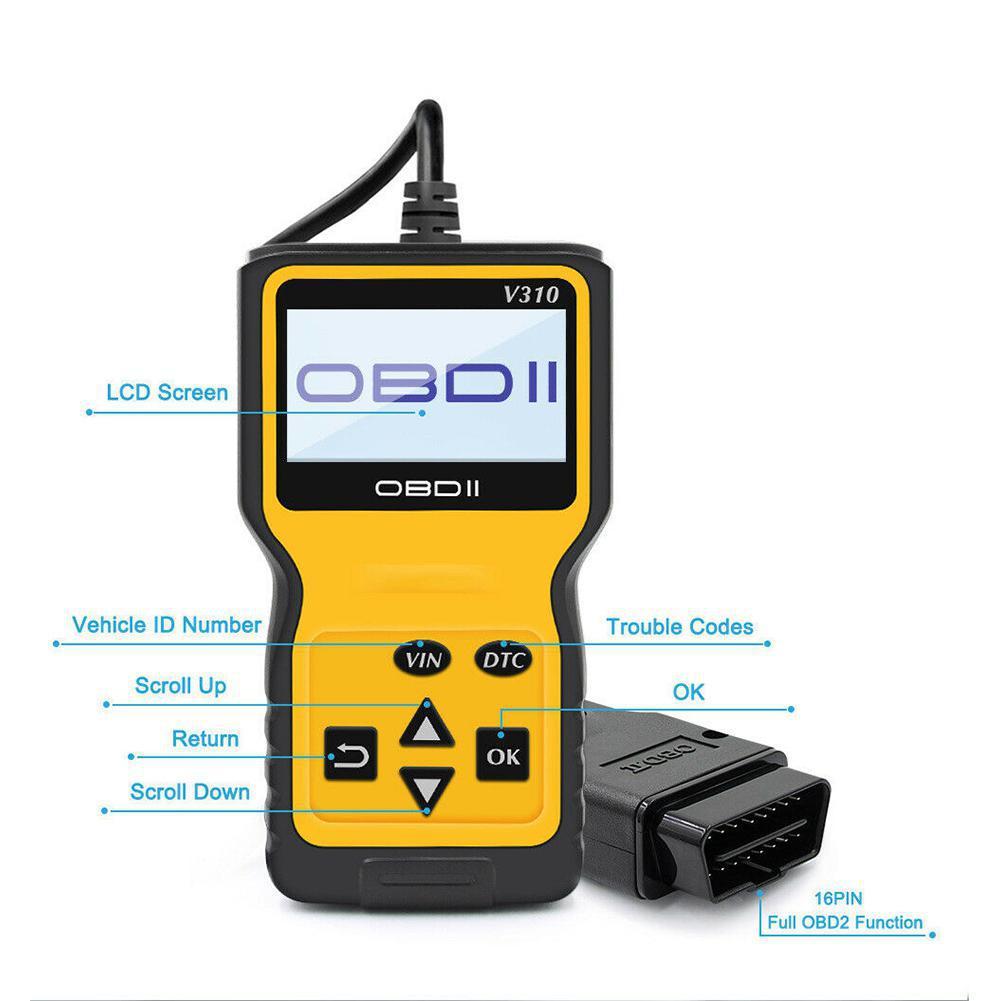 car Code Reader and Reset Tool Scanner for Car Obd2 Scanner Diagnostic Tool Vehicle Code Reader Auto Check Engine Obdii Eobd Can Diagnostic Scan Tool with Reset Clear