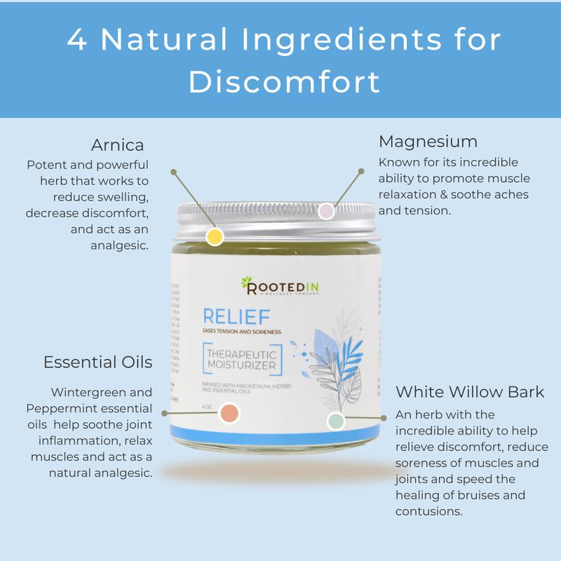 Rooted In Magnesium Cream Set | Sleep, Calm & Recovery | High-Absorption Formula | Hydrating & Fast-Acting Relief | Non-Greasy | 4 oz | Moisturizing Body Care