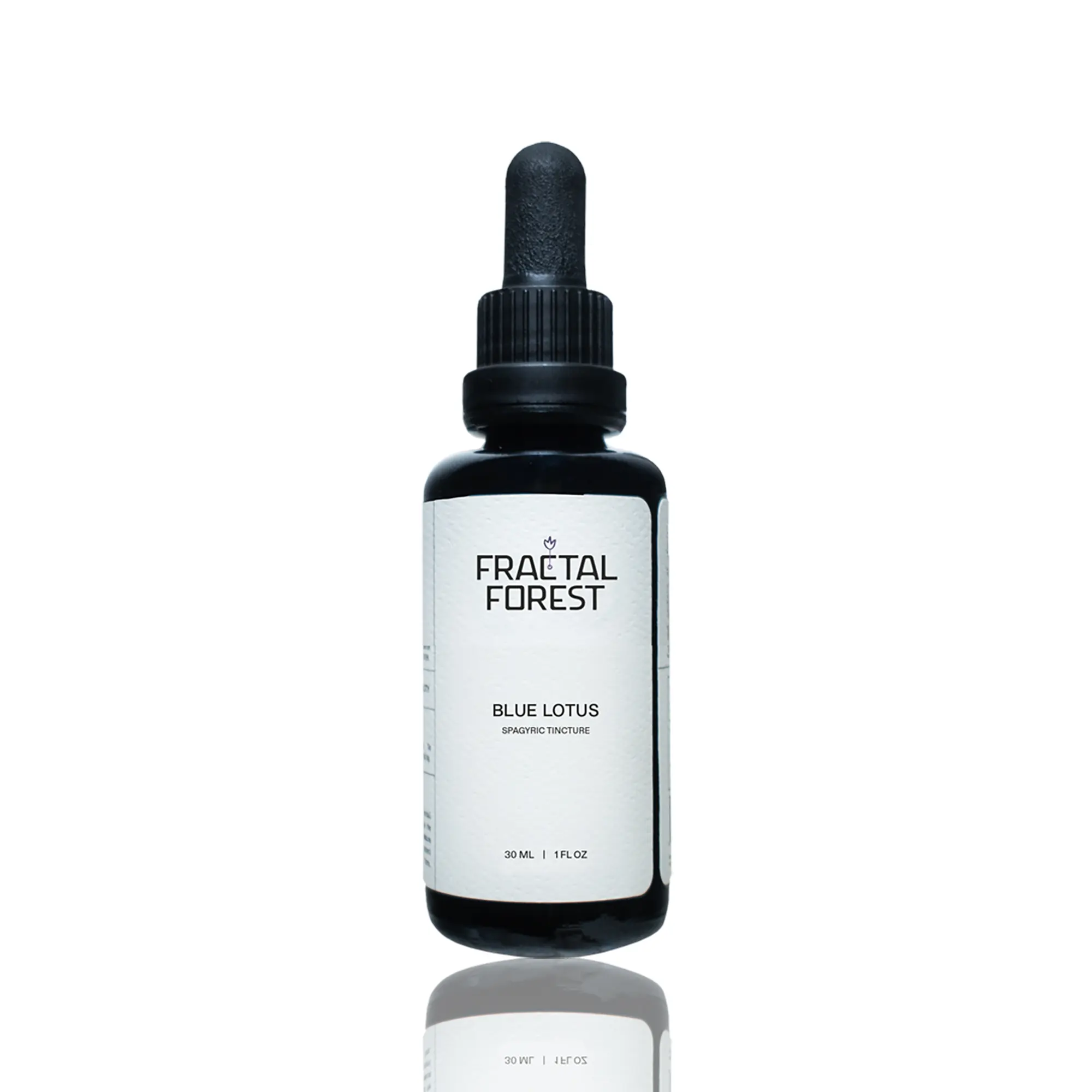 Fractal Forest Blue Lotus Drops - Spagyric Tincture with Raw Bio-Active Kauai Honey for Relaxation & Lucid Dreaming - 30 mL