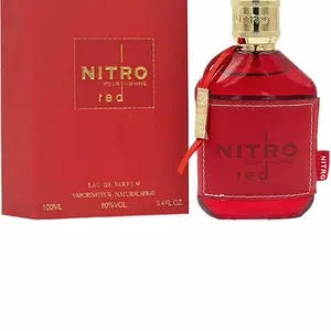 Nitro Red Eau De Parfum Spray 100ml - Bold Captivating Fragrance for Everyday Confidence Fresh Sweet Woody Notes Long Lasting Scent