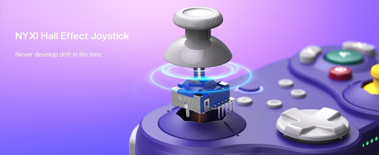 NYXI Warrior Purple Bluetooth Controller for Switch/Switch2/Phone/PC/Wii – 10H Battery, HD Rumble & Back Paddles, Perfect Gift for Gamers Console Adjustable Joystick Mechanical Micro Rechargeable Turbo Wired