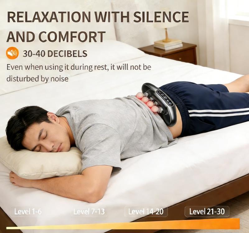 12-Ball Massage Gun 30-Level Intensity Adjustment 9 Massage Modes Effectively Relieves Back, Shoulder, Leg, and Foot Pain Quiet Muscle Massager Features Red Light Therapy Adjustable Settings Ideal for Daily Use Perfect Christmas Gift Choice