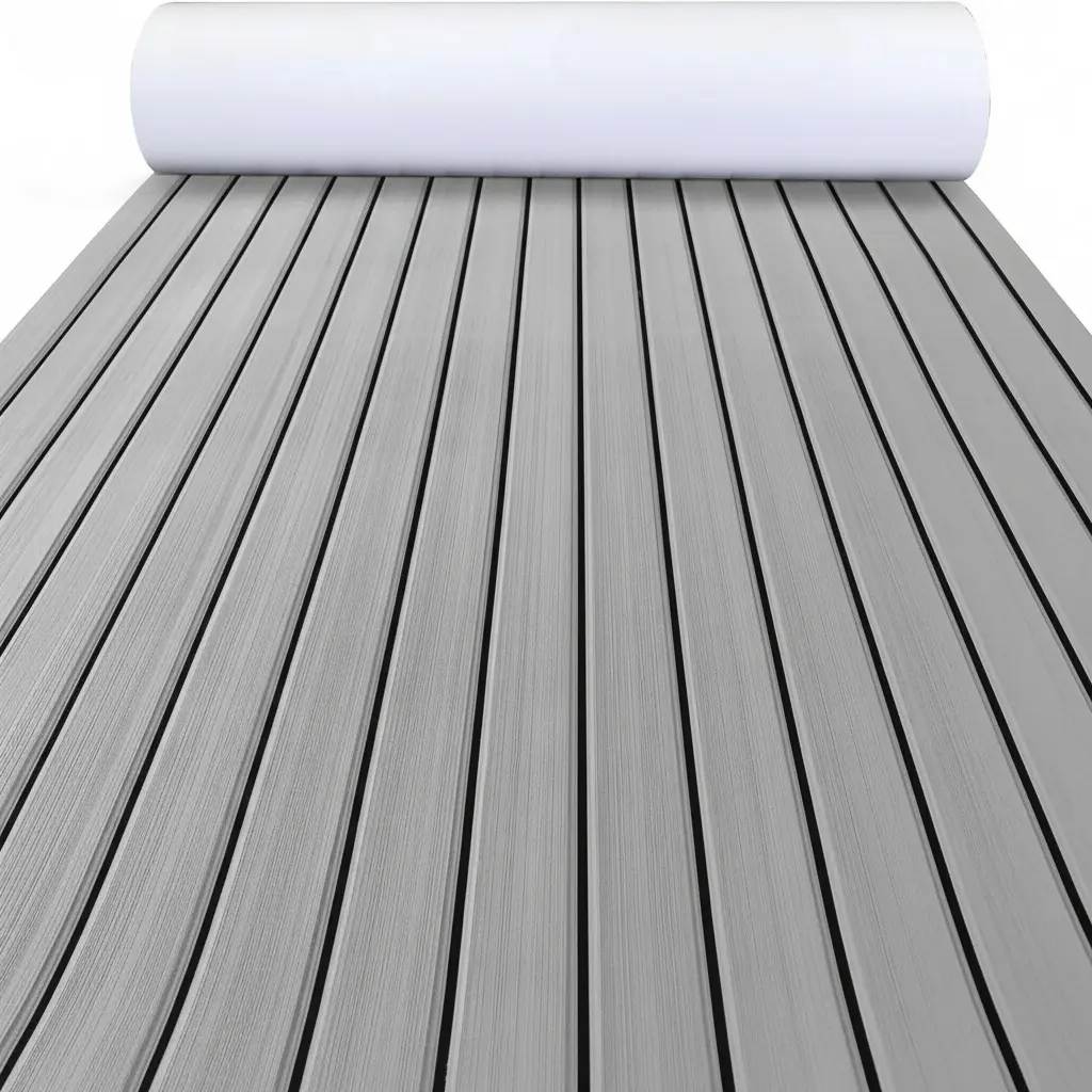 KXKZREN Customizable High-Density EVA Foam Boat Mat, Non-Slip Self-Adhesive Waterproof Faux Teak Brushed Sheet for 2400mm Boats & Pools, Outdoor Water Sports for Adults, Marine Environments, Eco-Friendly Eva, Brushed Surface, Anti-Skid, Cooler Tops, Eva F