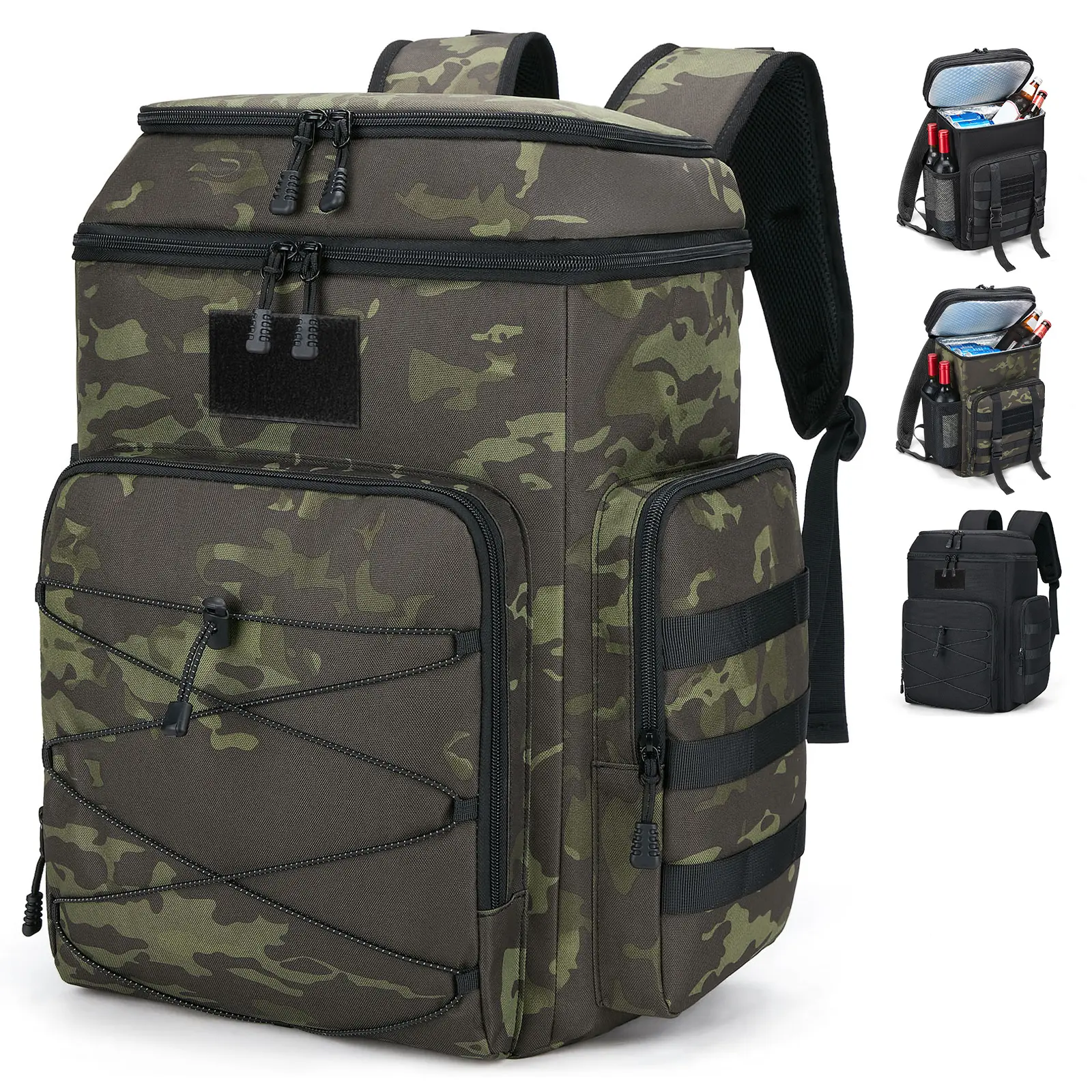 HSHRISH CAMO Cooler Backpack (Cooler Bag) - 5 Compartments for Drinks & Snacks, All-Day Cold Performance, Ideal for Beach & Gamedays, Versatile Practical Storage, Backpacks, Camo Picnic Backpacks,back to school,back to school haul