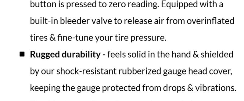 MBX-60 Presta Tire Pressure Gauge for Bikes (Max 60 PSI) | MTB & XC Series