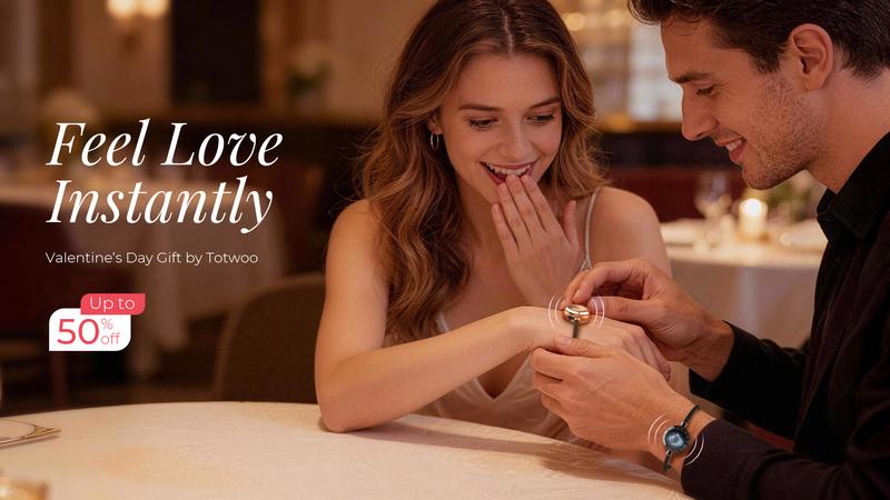 totwoo Mountain&Sea  Long Distance Touch Bracelets  Functional Love Connect Gift For Boyfriend or Girlfriend or your Family