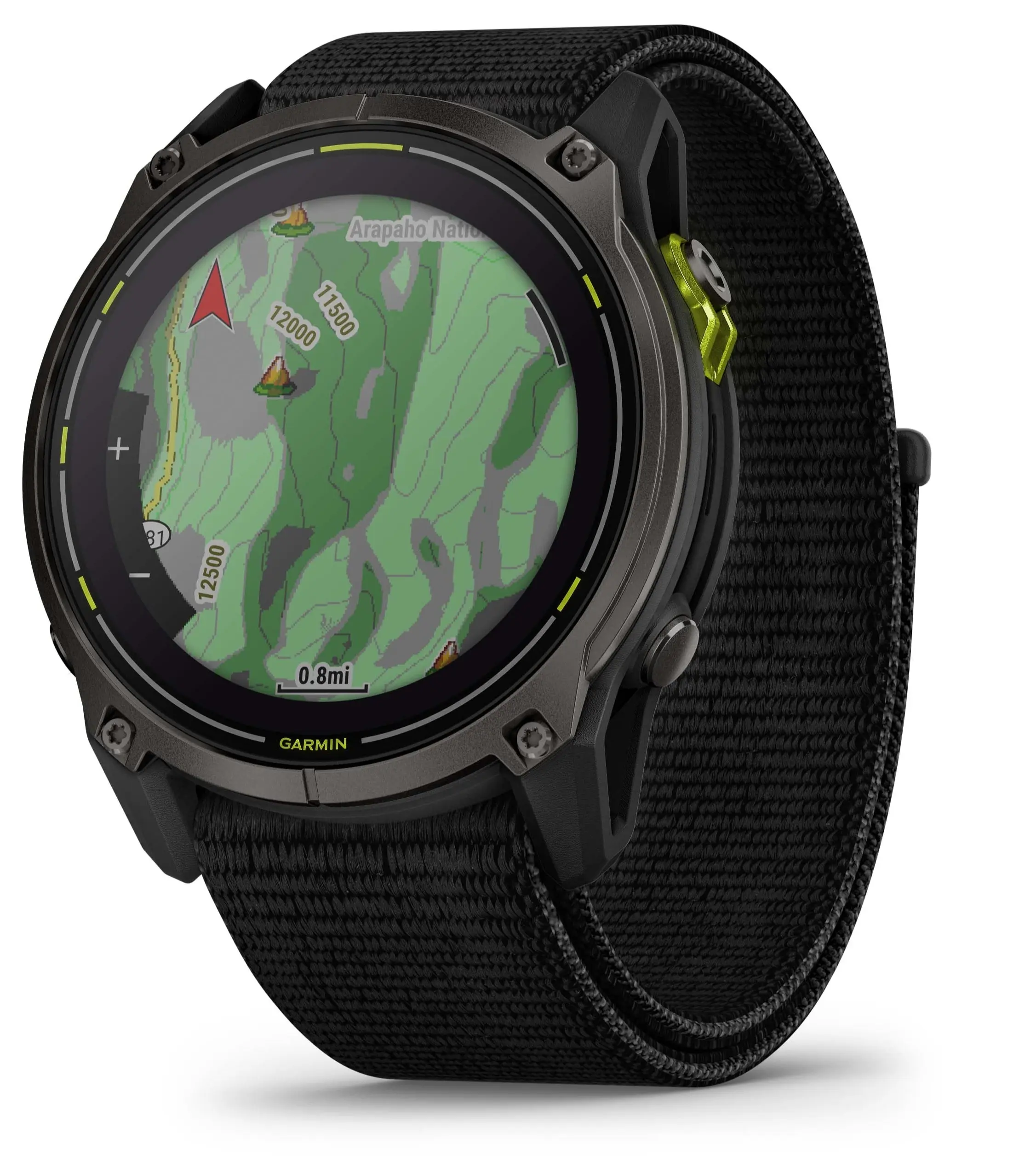 Garmin Enduro 3 Wrist Smart Watch - 51 mm Solar Sapphire Ultraperformance GPS Wearable, Carbon Gray DLC Titanium with Black Ultrafit Nylon Band, Batteries, Wi-Fi Enabled, 10 ATM, Climbing Sports Tech & Charging Capabilities (010-02751-00), Android