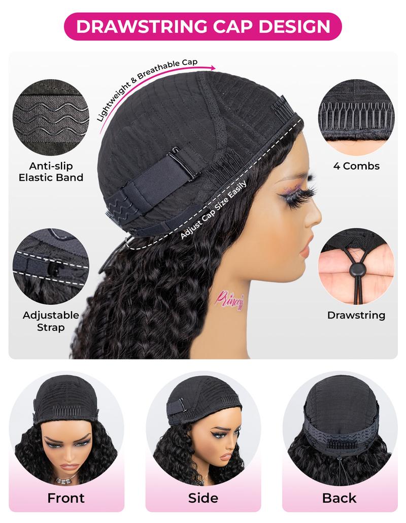 ISEE HAIR 250% Density Burmese Curly Wear Go Half Wig InvisiFit Strap Flip Over Wig for Beginners#iseehairbeauty #TikTokShopHolidayHaul