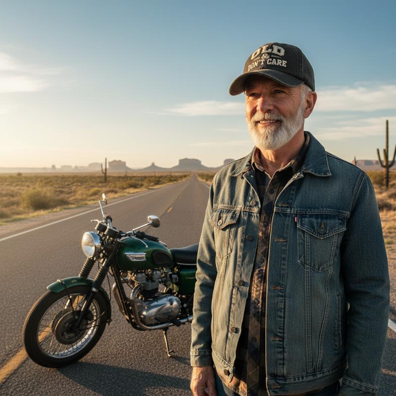 Unisex Adjustable Retro Slogan Baseball Cap - Bold Embroidered Slogan, Distressed Denim Fabric, Adjustable Leather Strap, Breathable Cotton Blend, Versatile Retro Style