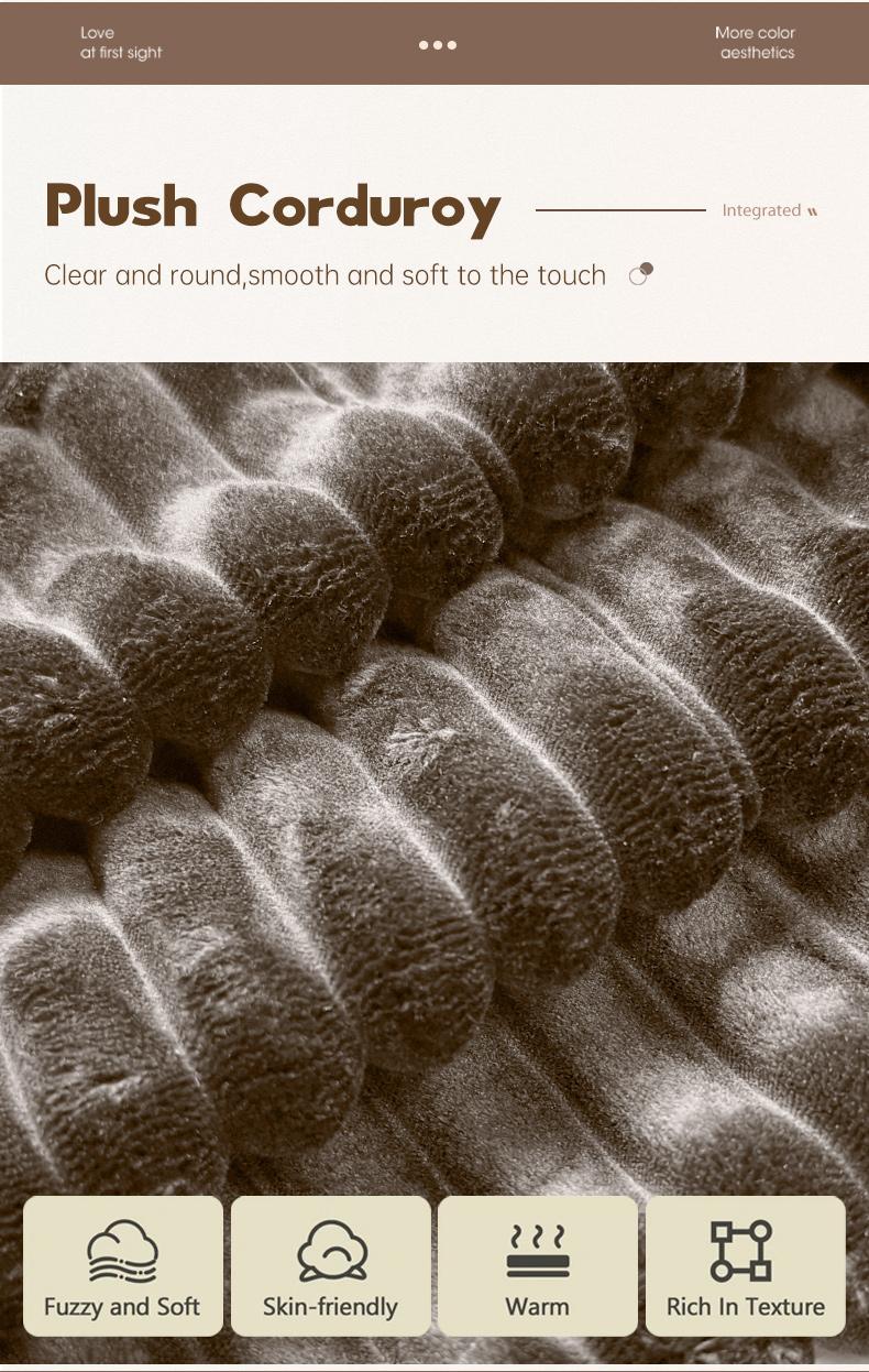 【3 Packages shipping】132"U-Shape Modular Sectional CouchSofa Compressed Corduroy Modern Sleeper Sofafor Living Room,Space-Efficient Modular FloorSofa with Soft Velvet Fabric and Deep SeatSofaConvertible Corduroy Sectional Couch bed plus