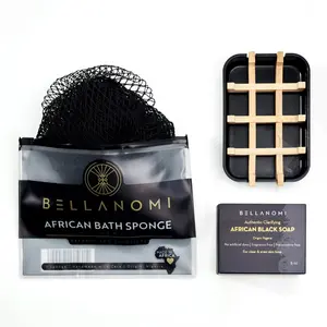 Bellanomi Clarifying Cleansing Body Care Set with Eco-friendly Soap Dish, Gentle Body Care Sensitive Skin Gently Clear