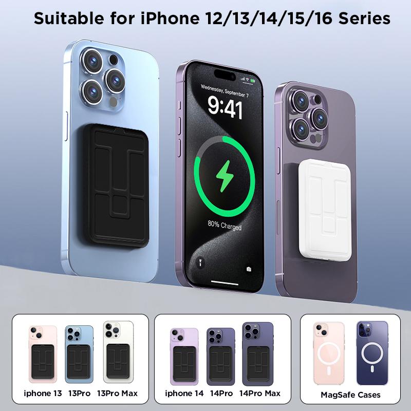 10000mAh Magnetic Wireless Power Bank with Foldable Stand, Hands-Free Watching，Fast Charging, LED Display, for iPhone 17/16/15/14/13/12 Pro/Pro Max