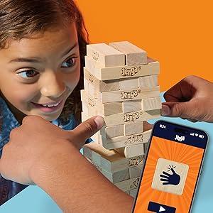 Jenga Game| Digital Die for 6 More Ways to Play| Original Wood Block Game| Stacking Tower| 1+ Players| Party Games