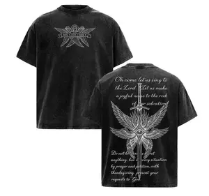 Seraphim Angel Vintage Washed T-Shirt | Christian Streetwear Oversized Tee