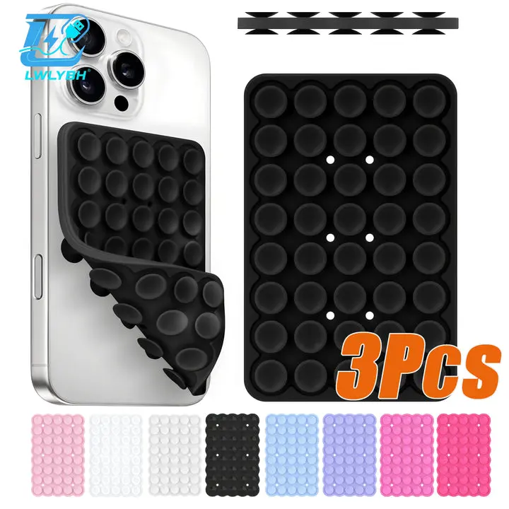 Silicone Suction Cup Phone Holde Multifunctional Fixed Anti-slip Mobile Fixture Double Sided Detachable Phone Rubber Sucker Pad