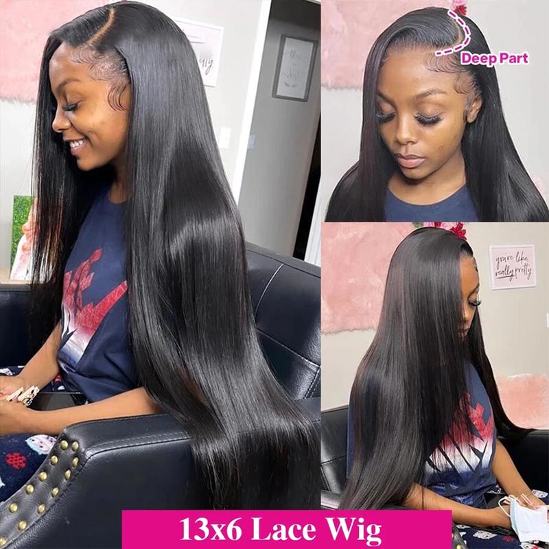 Bling Hair 13x6 Bone Straight Transparent Lace Front Human Hair Wigs For Black Women 13x4 Lace Frontal Wig Natural Wigs Indian Hair Wigs On Sale Clearance 180Density TikTokShopBlackFriday