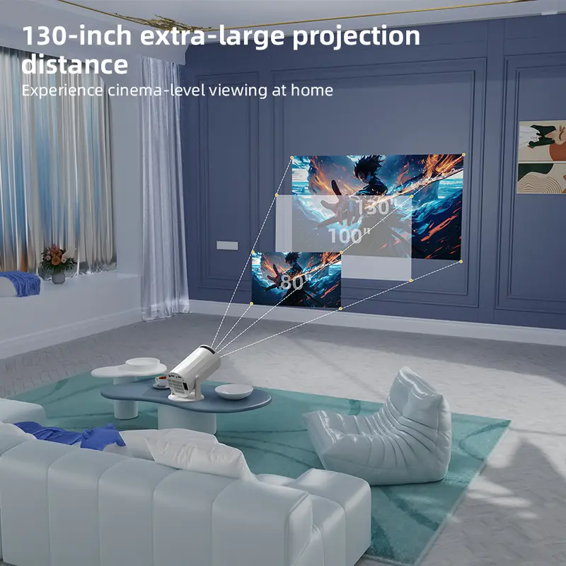 Product Introduction of XBJ Diamond Projector 24/5G WiFi 360 Degree HD LED Multifunctional Projector with Built-in Speaker for Home Cinema Outdoor Use and 4K Decoding Ideal Holiday Gift 17