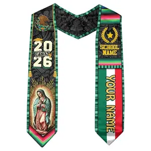 Mexican Graduation Sash 2026, Custom Mexico Graduation Stole, Mexican American Stole for Class of 2026