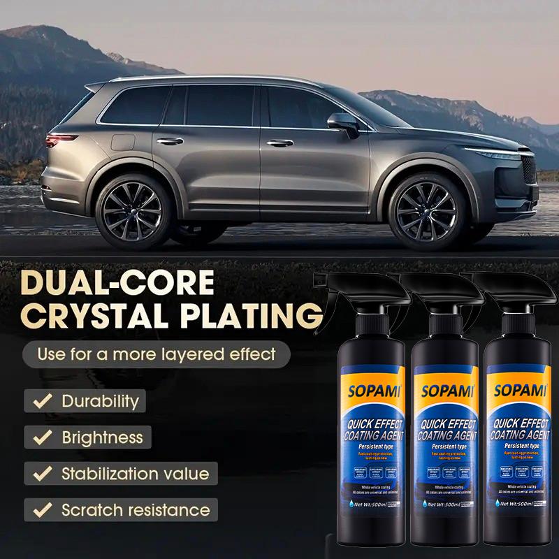 SOPAMI Super Hydrophobic Nano Ceramic Coating Kit, Car Liquid Ceramic Coating Kit, Hydrophobic Glass Coating Polish, Car Care, Anti-aging, Polishing, High Gloss, Long Time Maintenance, With Sponge And Rag