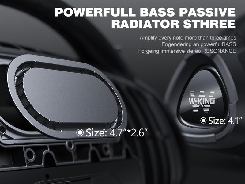 W-KING X20 330W PEAK Boom Box,7.5" Subwoofer 200W RMS,IPX7 Waterproof BT5.4 EQ APP Guitar-in Massive Bass for Outdoor Party