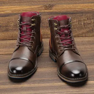 2026 Fashionable  Men Classic Boot  Walking Shoes Closed  Footwear Zipper Fashion Boots