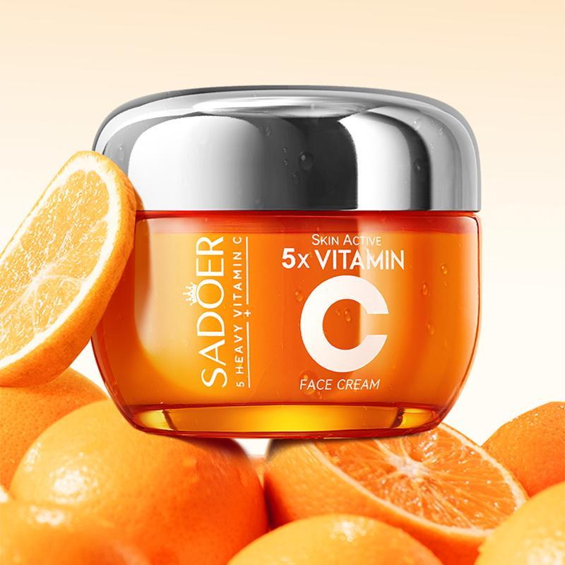 【BUY 1 GET 2 FREE】5X Vitamin C Face Cream, Moisturizing, Hydration &Nourishing Face Cream,Facial Moisturizer for FineLines, Wrinkles Organic Lotion