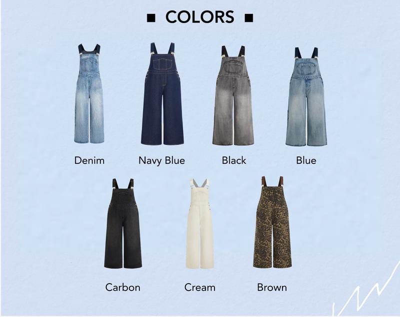 Cider Denim Pocket Wide Leg Jumpsuit