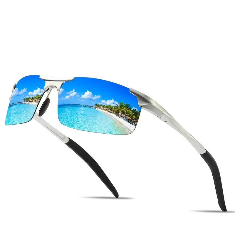 Top Sports Sunglasses Al-Mg Alloy Glasses Driving HD Polarized UV Protection UltraLight Golf Fishing Cycling UV400 Sports Sunglasses, Lightweight Sports Shades, Sports Eyeglasses