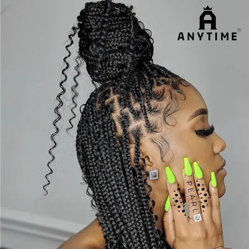 Anytime Synthetic Cornrow Braided Wig for Women, 14-inch  display picture 3