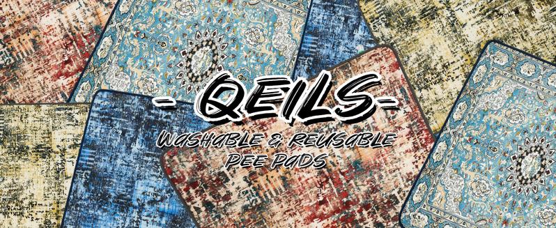 Qeils 36"x41" Washable Puppy Pee Pads | Super Absorbent, Waterproof & Reusable Non-Slip Training Mat for Floor/Crate Pet Supplies Poodle Dogs