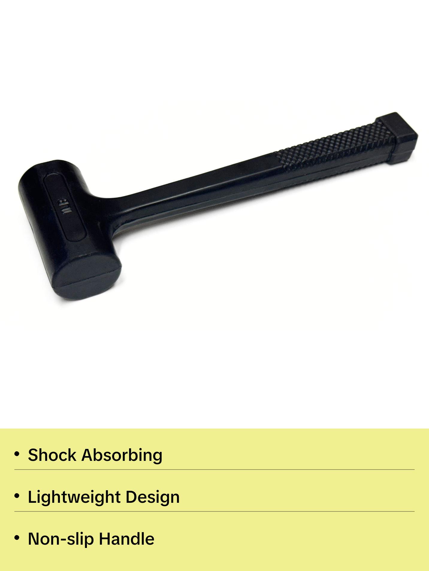Shock Absorbing Dead Blow Rubber Mallet for Stamping and Leathercraft
