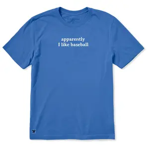 Men's Apparently I Like Baseball Short Sleeve Crusher Tee