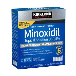 2026 Kirkland Minoxidil 5% Extra Strength 1, 3,6,12 Months Supply Men Hair Regrowth (NewPackaging) Hair Care Comfort Serum