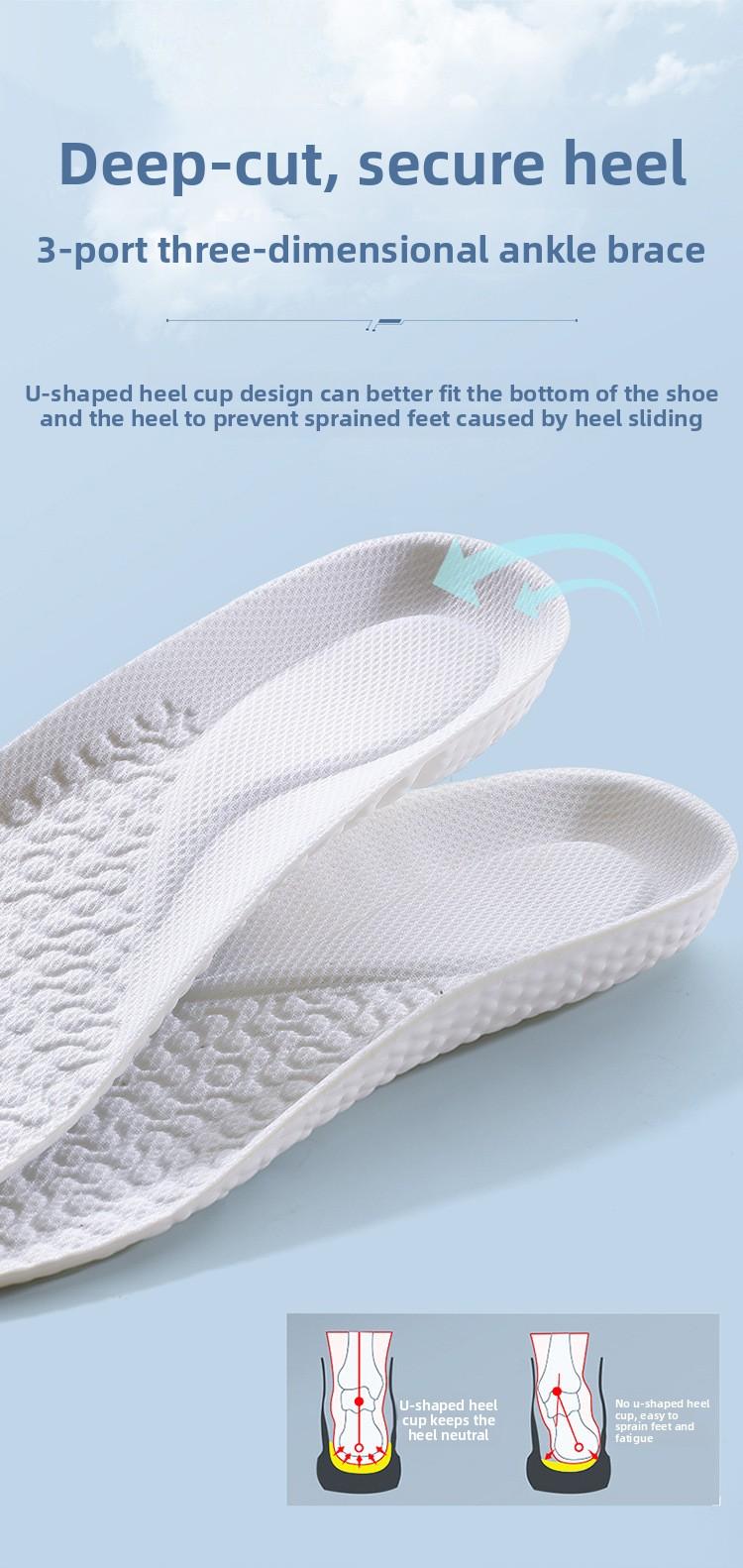 Popcorn EVA Sports Insoles |     High Elastic Shock Absorbing, Sweat-Wicking Deodorant