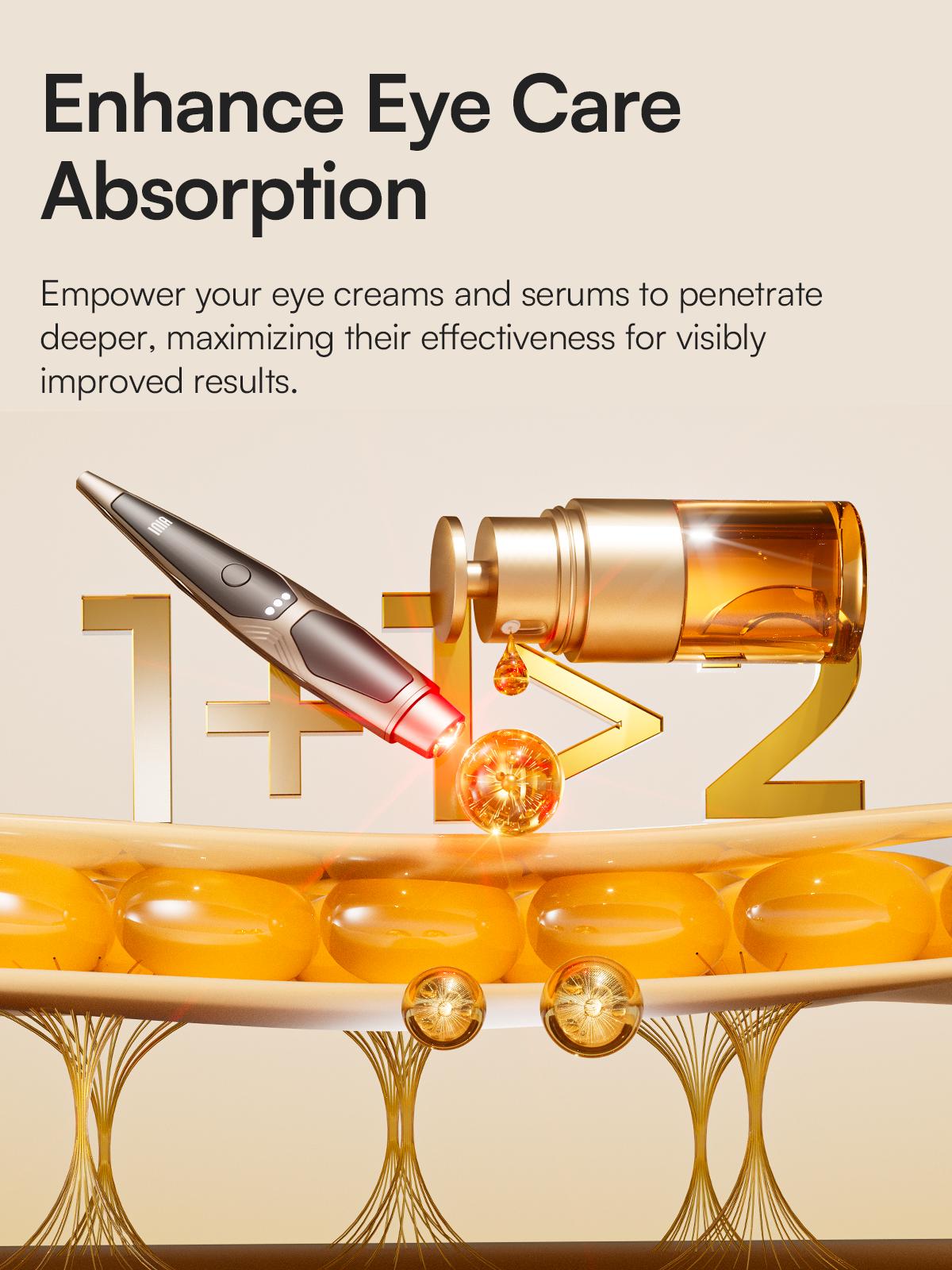 INIA LUMIN 4-in-1 Eye Skincare Wand – 3 Mins a Day for Fewer Lines in 14 Days & Less Puffiness in 21, FDA-Cleared, Spa-Level Results at a Fraction of the Price, Lift & Brighten Eyes in Just Weeks