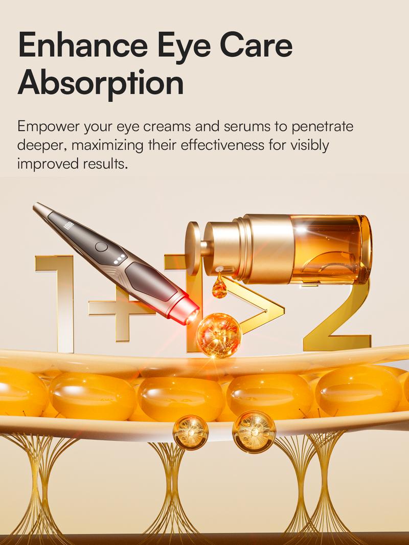 INIA LUMIN 4-in-1 Eye Skincare Wand – 3 Mins a Day for Fewer Lines in 14 Days & Less Puffiness in 21, FDA-Cleared, Spa-Level Results at a Fraction of the Price, Lift & Brighten Eyes in Just Weeks