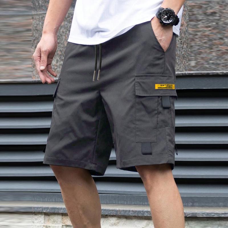 2 Pieces Men's Shorts, Casual Loose Shorts, Perfect Choice, Large Pocket Work Shorts, Summer Work Five-Point Pants