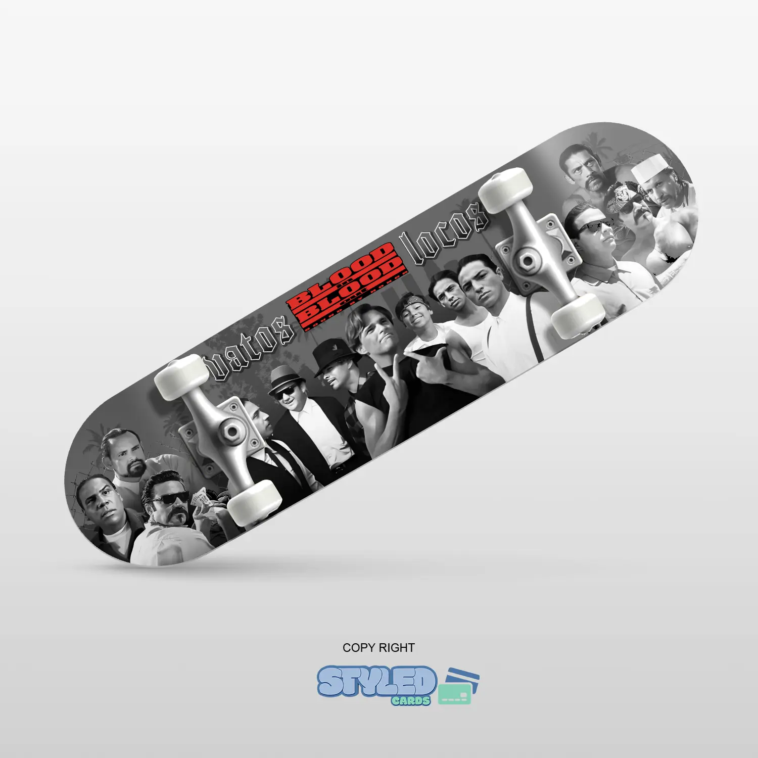 blood in blood out skateboards made with high quality vinyl 8.25 skateboards