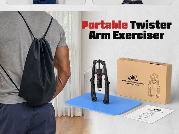 FLYBIRD Chest & Arm Twister with Flex Core Trainer - 15-Level Hydraulic Power Chest Press Machine (22-440lb) for Upper Body, Portable Resistance Home Fitness Equipment Outdoorfun #SpringStatements