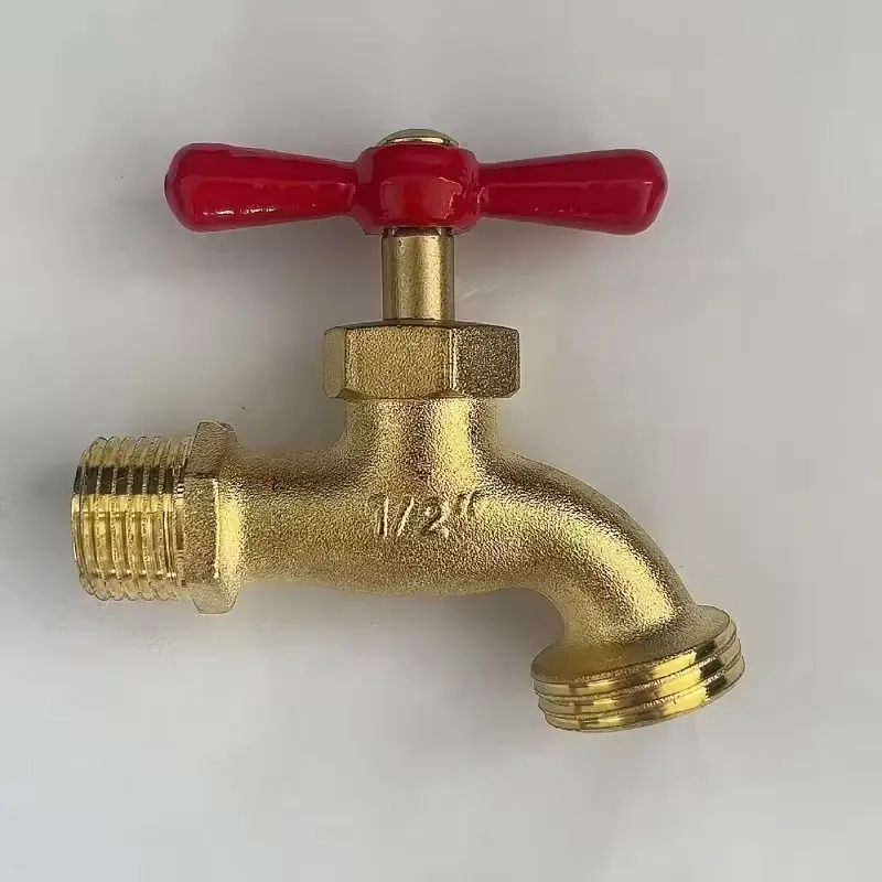 Classic Style Zinc Alloy Hose Faucet, Garden & Outdoor Faucet, Single Hole Installation, 1/2 Inch Npt Threads, Durable Design, Watering For Garden