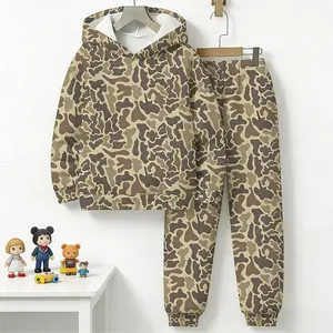 Hunting Camo Long Sleeve Hoodies Set Kids Boys Clothes Toddler Clothes