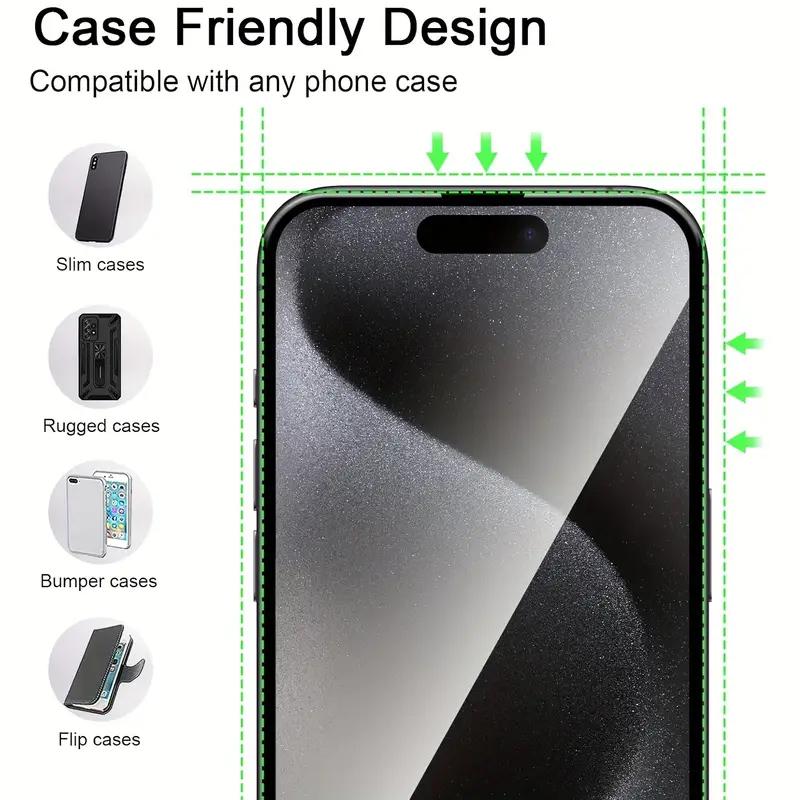 Shatterproof Screen Protector 2pcs Tempered Glass Screen Protector for iPhone 17/Air/11/12/13/14/15/16/16e/Plus/Pro/Pro Max/XR/Xs Max Series Scratch-Resistant, Shatterproof, Fingerprint Resistant, Sweatproof, High Transparency Comfortable Fit